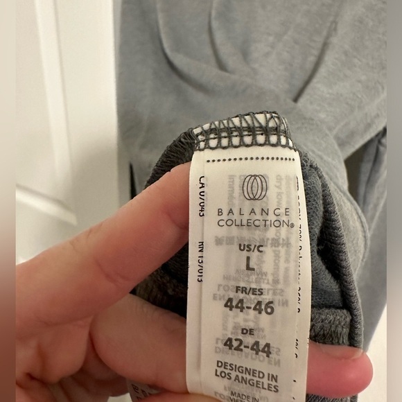Women’s Balance Collection Lightweight Open Back Gray Sweater Long Sleeve L - Picture 10 of 10